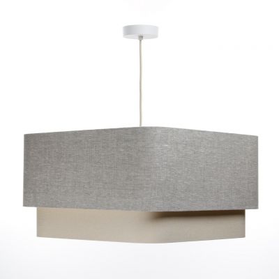 BPS Koncept Kwadro duo lampa wisząca 1x60 W szarobeżowa-kremowa KWD-004