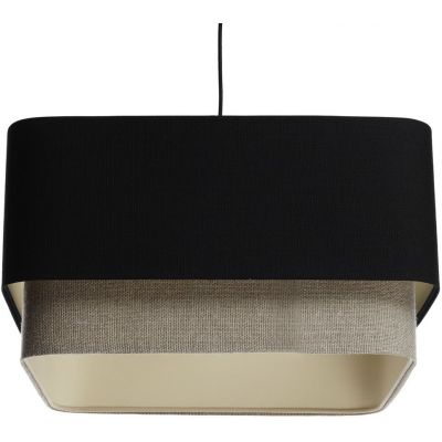 BPS Koncept Kwadro duo lampa wisząca 1x60 W czarna-beżowa KWD-006