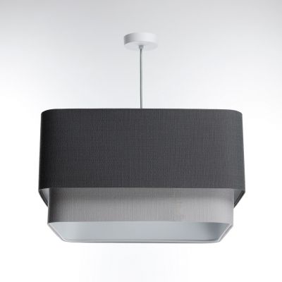 BPS Koncept Kwadro duo lampa wisząca 1x60 W szary/popielaty-grafitowa KWD-007