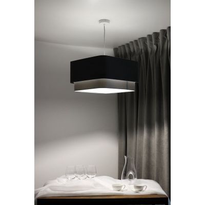 BPS Koncept Kwadro duo lampa wisząca 1x60 W szary/popielaty-grafitowa KWD-007