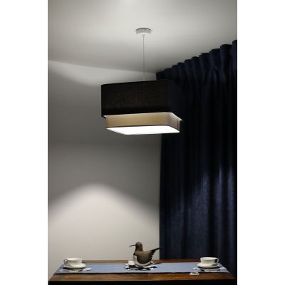 BPS Koncept Kwadro duo lampa wisząca 1x60 W szara/popielata-granatowa KWD-008