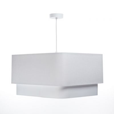 BPS Koncept Kwadro duo lampa wisząca 1x60 W biała KWD-010