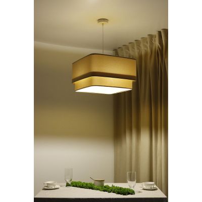 BPS Koncept Kwadro Duo Sue lampa wisząca 1x60 W złota-beżowa KWD-012