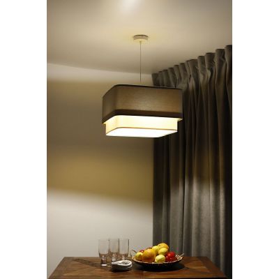 BPS Koncept Kwadro Duo Sue lampa wisząca 1x60 W biała-złota-szary/popielaty KWD-014