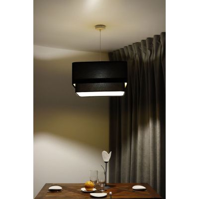 BPS Koncept Kwadro Duo Sue lampa wisząca 1x60 W czarna-złota KWD-019