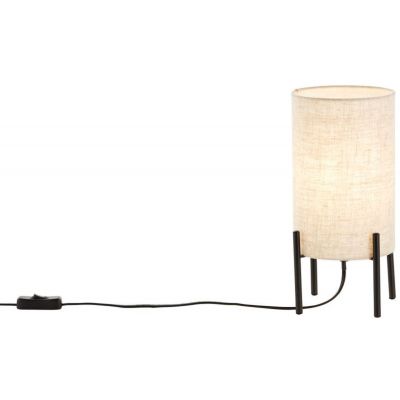 Brilliant Fairhill lampa stołowa 1x25W czarny/naturalny 93151/76