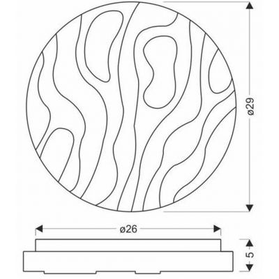 Candellux Nevada plafon 1x15W LED biały 12-11268