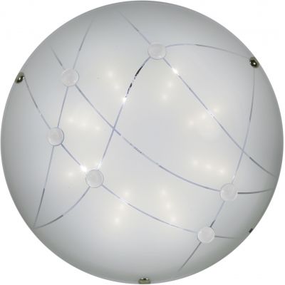 Candellux Duca plafon 1x10W LED biały/przezroczysty 13-54180
