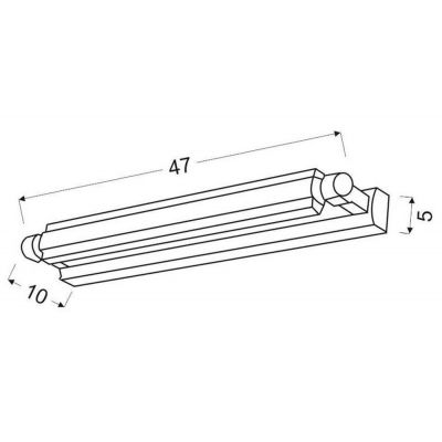 Candellux Quasar kinkiet 1x10W LED chrom/przezroczysty 20-32560