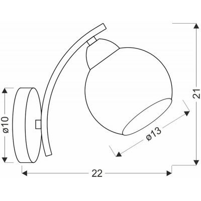 Candellux Amos kinkiet 1x40 W biały-złoty 21-38593