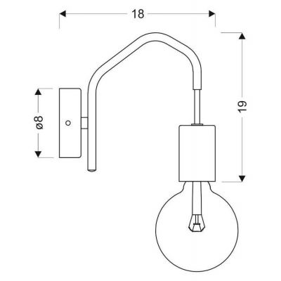 Candellux Basso kinkiet 1x40W biały mat 21-70982