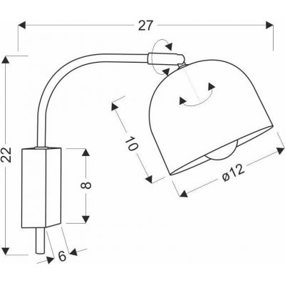 Candellux Rupi kinkiet 1x40W czarny 21-76687