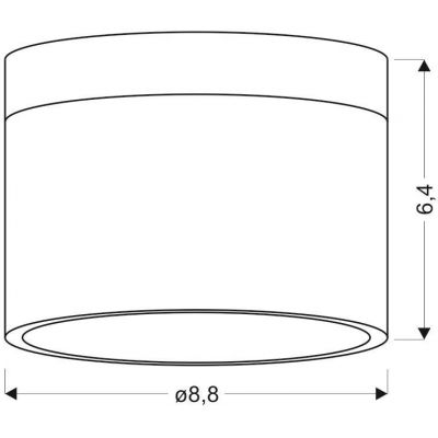 Candellux Tuba lampa podsufitowa 1x9W biały/drewno 2273648