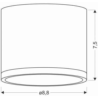 Candellux Tuba lampa podsufitowa 1x9W czarny/złoty 2275956