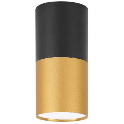 Candellux Tuba lampa podsufitowa 1x15W czarny/złoty 2281728