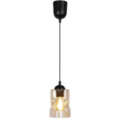 Candellux Felis lampa wisząca 1x60W czarna/bursztynowa 31-00156