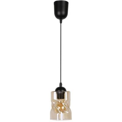 Candellux Felis lampa wisząca 1x60W czarna/bursztynowa 31-00156