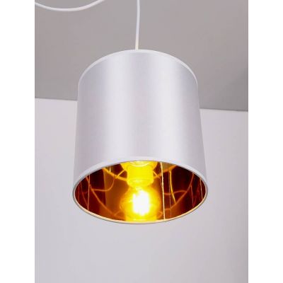 Candellux Atlanta lampa wisząca 1x40W biała/złota 31-00637