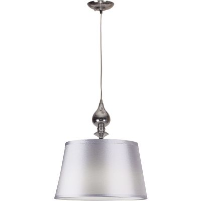 Candellux Prima lampa wisząca 1x60W szara/chrom 31-03690