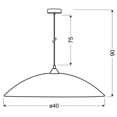 Candellux Brag lampa wisząca 1x60W biała/czarna 31-09265