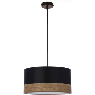 Candellux Porto lampa wisząca 1x60W czarny/brązowy 31-17598
