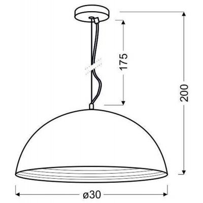 Candellux Amalfi lampa wisząca 1x60W miedziana 31-26385