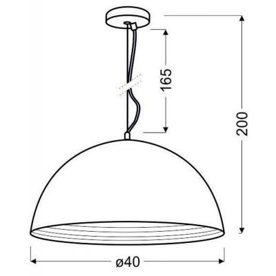 Candellux Amalfi lampa wisząca 1x60W miedziana 31-26392