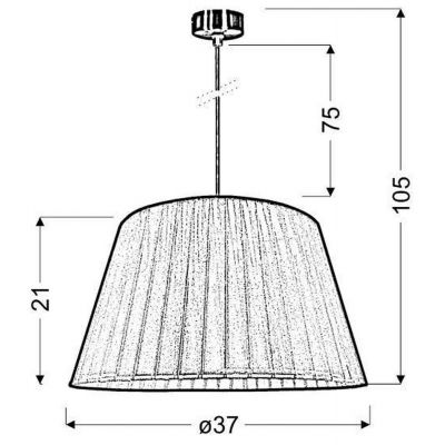 Candellux Tiziano lampa wisząca 1x60W czarna 31-27122