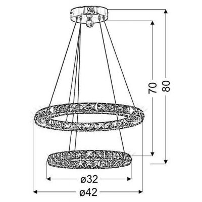 Candellux Lords lampa wisząca 24W LED chrom 31-32515