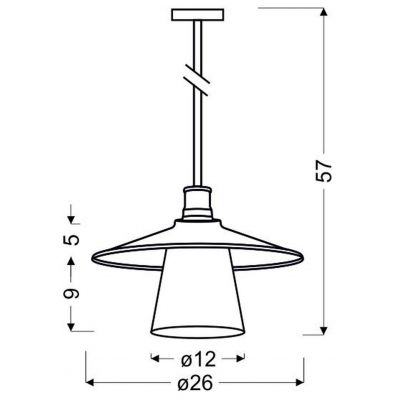 Candellux Loft lampa wisząca 1x60W czarny 31-43108