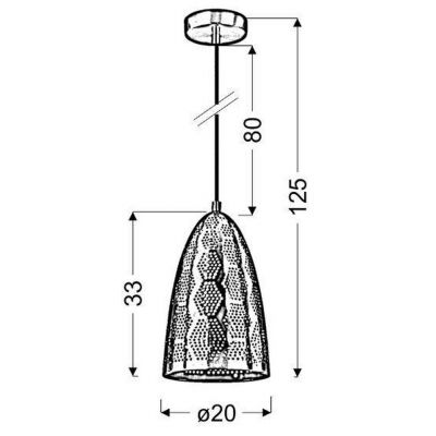 Candellux Sfinks lampa wisząca 1x60W miedziana 31-43313