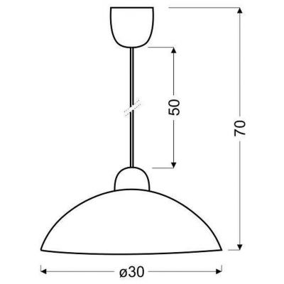 Candellux Lakonia lampa wisząca 1x60W biała 31-48205