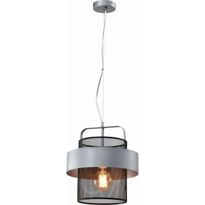 Candellux Fiba lampa wisząca 1x40W czarna/srebrna 31-78506