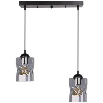 Candellux Felis lampa wisząca 2x60W czarna/przydymiona 32-00132