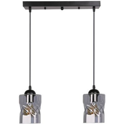 Candellux Felis lampa wisząca 2x60W czarna/przydymiona 32-00132