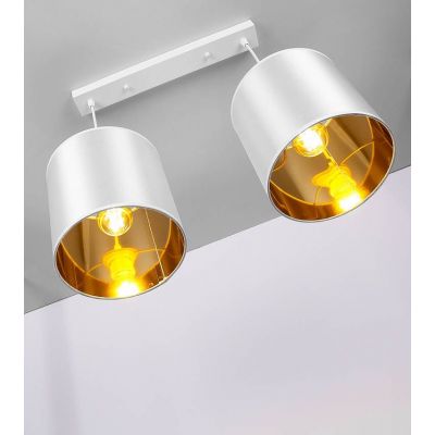 Candellux Atlanta lampa wisząca 2x40W biała/złota 32-00644