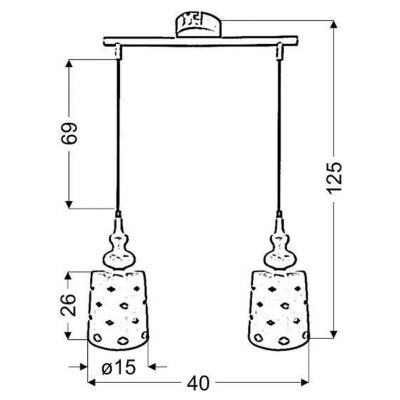 Candellux Hamp lampa wisząca 2x60W biała 32-51929
