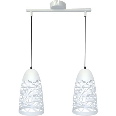Candellux Sabrin lampa wisząca 2x60W biała 32-54869