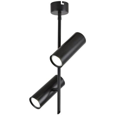 Candellux Tuba lampa podsufitowa 2x5W LED czarna 32-76267