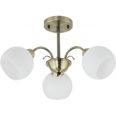 Candellux Nestor lampa podsufitowa 3x40 W biała-patyna 33-34939