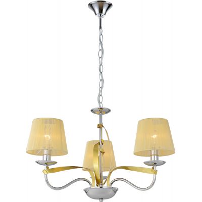 Candellux Diva lampa wisząca 3x40W chrom/złoty 33-55057
