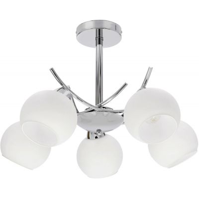 Candellux Amos lampa podsufitowa 5x40 W biała-chrom 35-34984