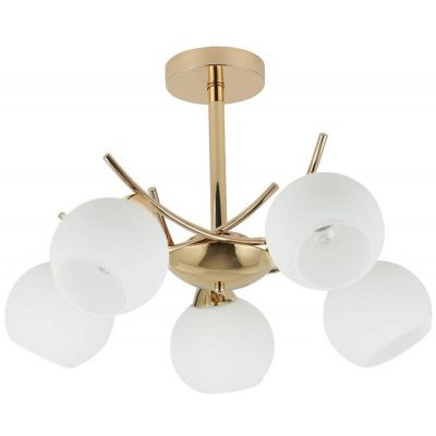 Candellux Amos lampa podsufitowa 5x40 W biała-złota 35-37497