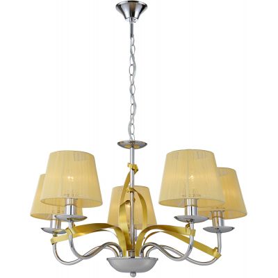 Candellux Diva lampa wisząca 5x40W chrom/złoty 35-55064