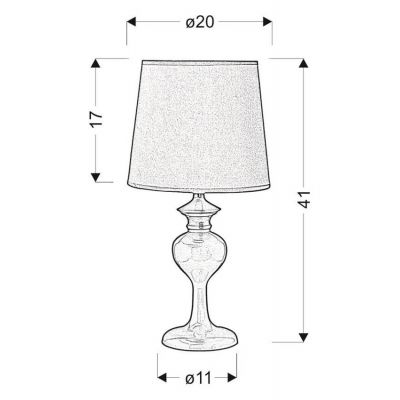 Candellux Berkane lampa stołowa 1x40W fioletowa 41-11756