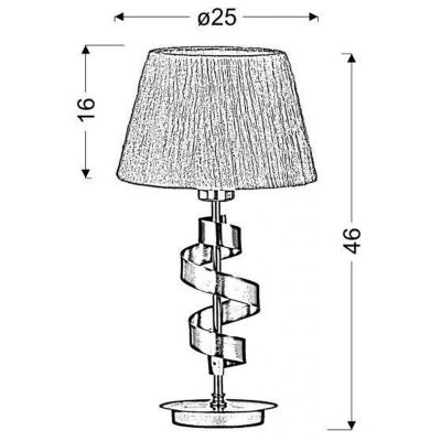 Candellux Denis lampa stołowa 1x60W chrom/biały 41-23476