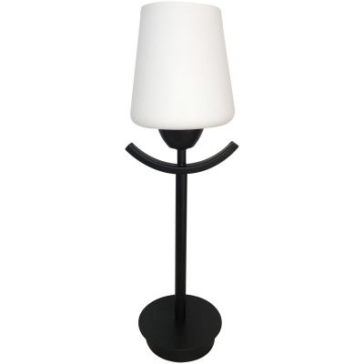 Candellux Londyn lampa stołowa 1x60W czarny/biały 41-38852