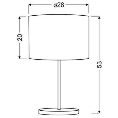 Candellux Manhattan lampa stołowa 1x60W chrom 41-55029