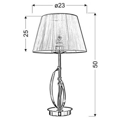 Candellux Diva lampa stołowa 1x60W chrom/złoty 41-55071