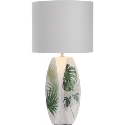 Candellux Palma lampa stołowa 1x60W biała/zielona 41-79978